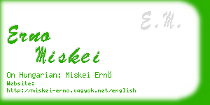 erno miskei business card